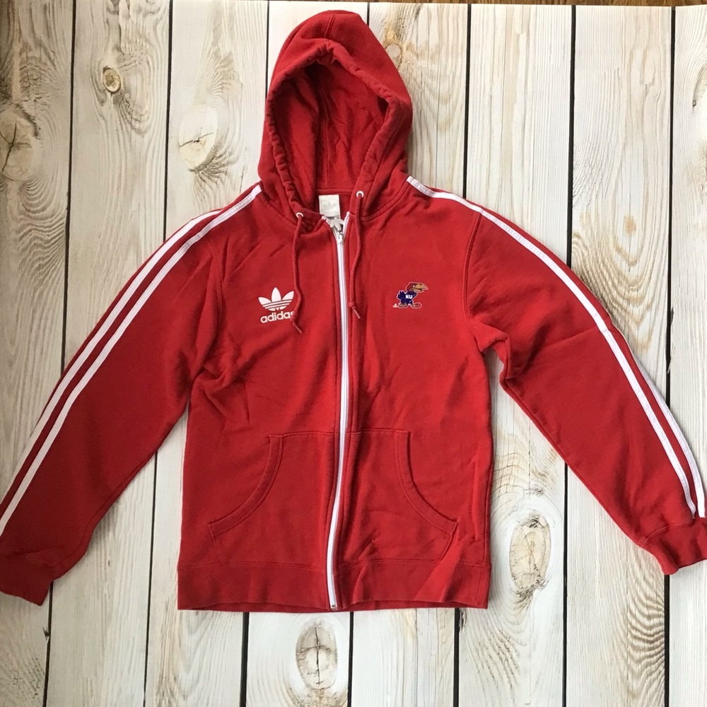 Adidas University of Kansas (KU) Zip Up Hoodie